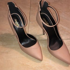 Charlotte Russe Shoes - Nude heels with a strap from CR Charlotte Russe Shoes - Nude heels with a strap from CR